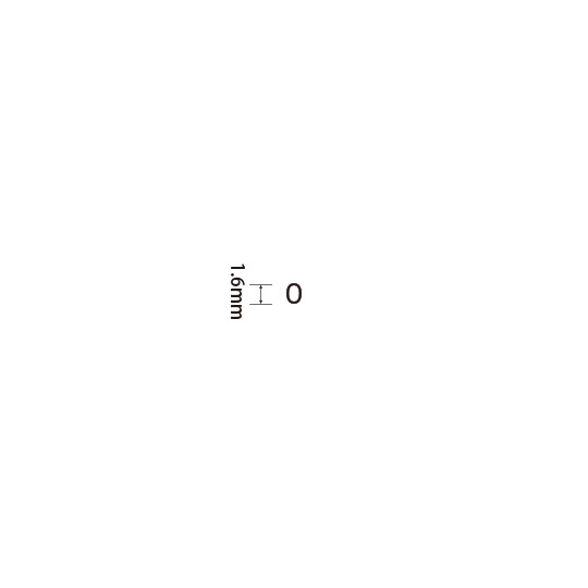 Padプラス 差替式ゴム印単品(高さ1.6×横幅2.2mm)文字「O」