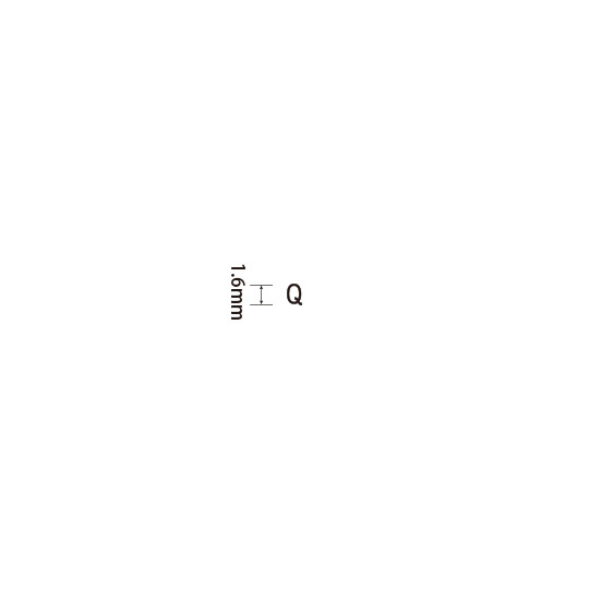 Padプラス 差替式ゴム印単品(高さ1.6×横幅2.2mm)文字「Q」