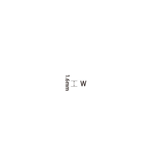 Padプラス 差替式ゴム印単品(高さ1.6×横幅2.6mm)文字「W」