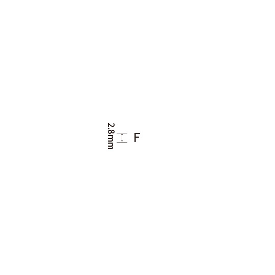 Padプラス 差替式ゴム印単品(高さ2.8×横幅2.8mm)文字「F」