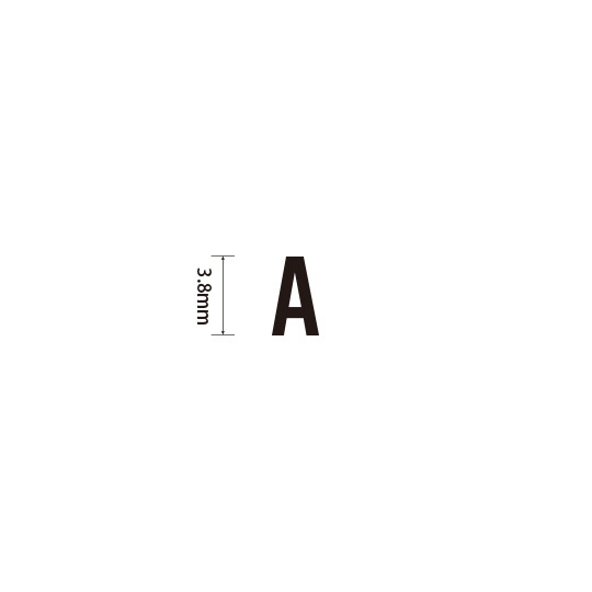 Padプラス 差替式ゴム印単品(高さ3.8×横幅3mm)文字「A」