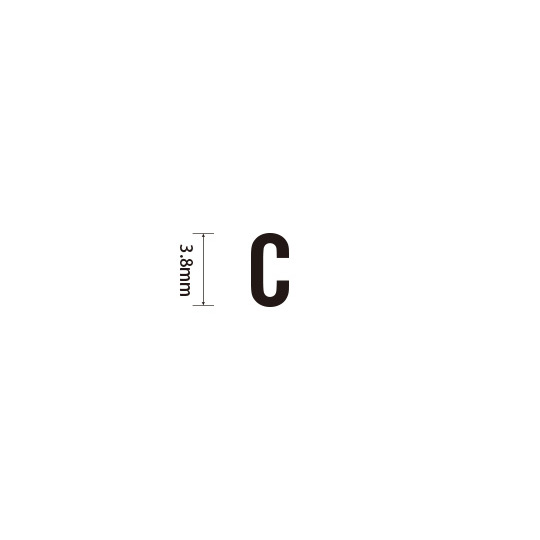 Padプラス 差替式ゴム印単品(高さ3.8×横幅2.6mm)文字「C」