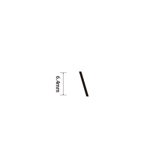 Padプラス 差替式ゴム印単品(高さ6.4×横幅2.2mm)記号「＼」