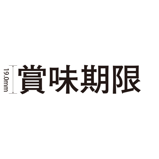 Padプラス 差替式ゴム印単品(高さ19.0×横幅81mm)漢字「賞味期限」