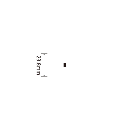 Padプラス 差替式ゴム印単品(高さ23.8×横幅7.4mm)記号「．」