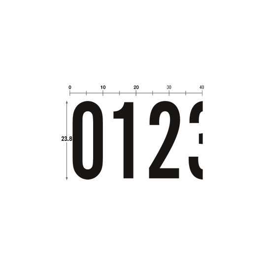 差替式ゴム印 数字セット (23.8mm)