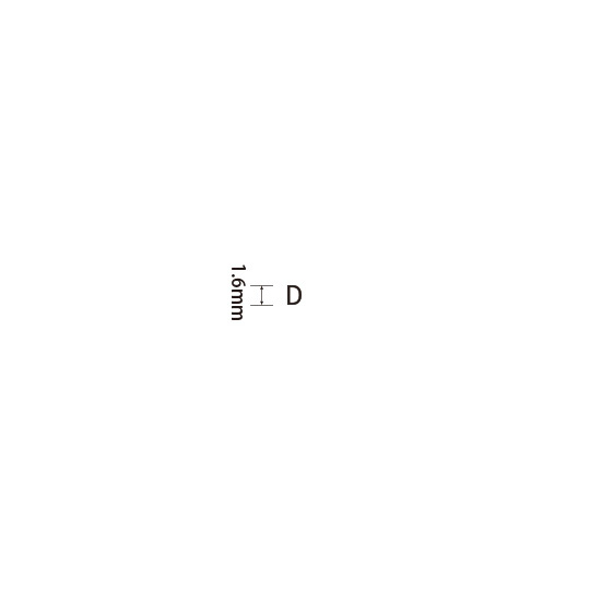 Padプラス 差替式ゴム印単品(高さ1.6×横幅2mm)文字「D」