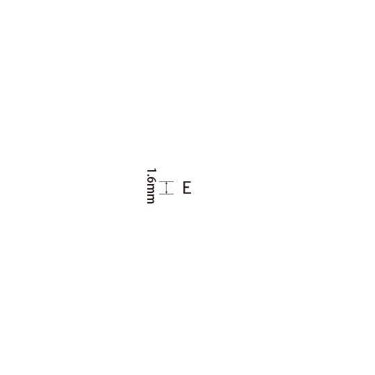 Padプラス 差替式ゴム印単品(高さ1.6×横幅2mm)文字「E」