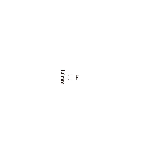 Padプラス 差替式ゴム印単品(高さ1.6×横幅2mm)文字「F」