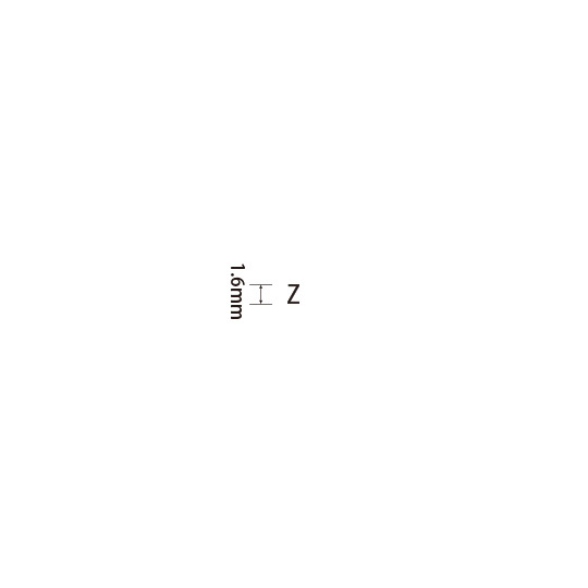Padプラス 差替式ゴム印単品(高さ1.6×横幅2mm)文字「Z」