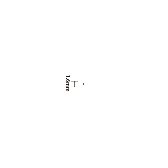 Padプラス 差替式ゴム印単品(高さ1.6×横幅1.2mm)記号「.(ピリオド)」