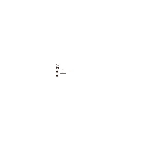 Padプラス 差替式ゴム印単品(高さ2.0×横幅1.2mm)記号「-」
