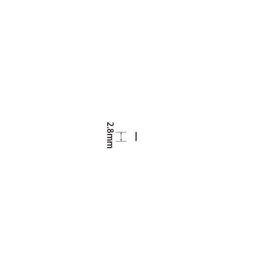 Padプラス 差替式ゴム印単品(高さ2.8×横幅1.6mm)文字「I」