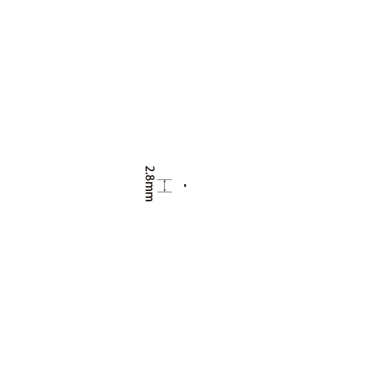 Padプラス 差替式ゴム印単品(高さ2.8×横幅1.6mm)記号「.」
