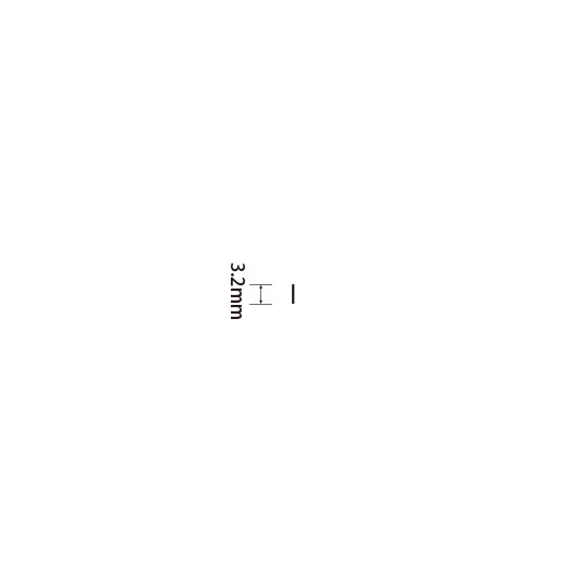 Padプラス 差替式ゴム印単品(高さ3.2×横幅1.8mm)文字「I」