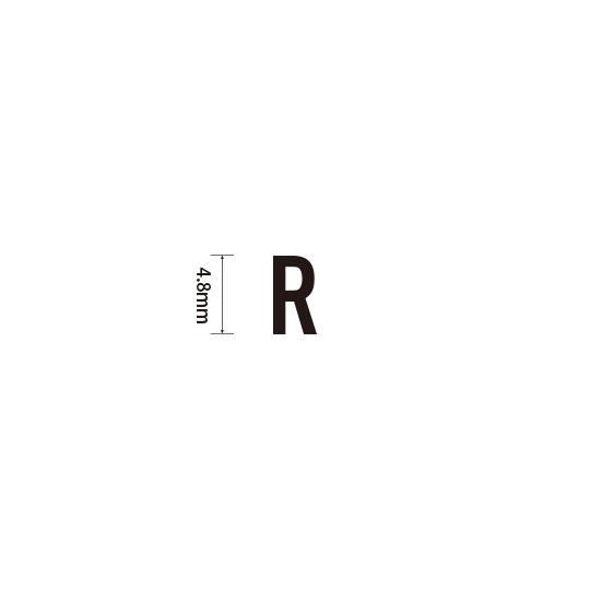 Padプラス 差替式ゴム印単品(高さ4.8×横幅3.8mm)文字「R」