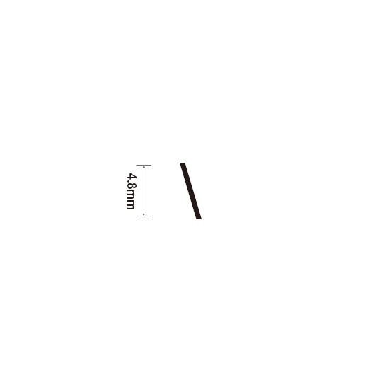 Padプラス 差替式ゴム印単品(高さ4.8×横幅2.2mm)記号「\」