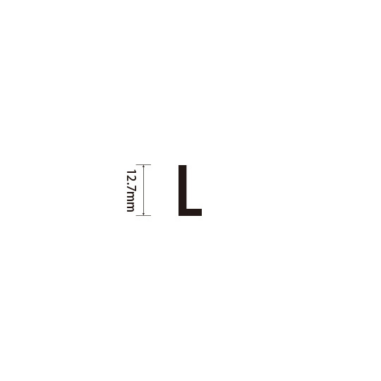 Padプラス 差替式ゴム印単品(高さ12.7×横幅6.8mm)文字「L」