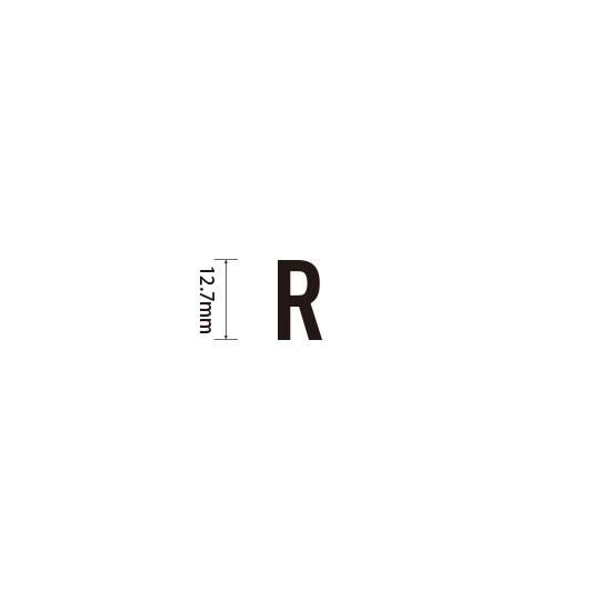Padプラス 差替式ゴム印単品(高さ12.7×横幅8mm)文字「R」
