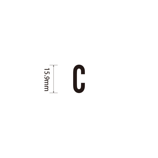 Padプラス 差替式ゴム印単品(高さ15.9×横幅7.4mm)文字「C」