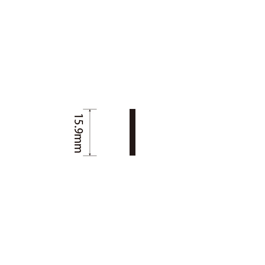 Padプラス 差替式ゴム印単品(高さ15.9×横幅4mm)文字「I」