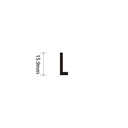 Padプラス 差替式ゴム印単品(高さ15.9×横幅6mm)文字「L」