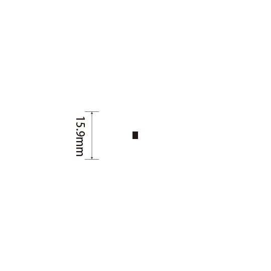 Padプラス 差替式ゴム印単品(高さ15.9×横幅5mm)記号「.」