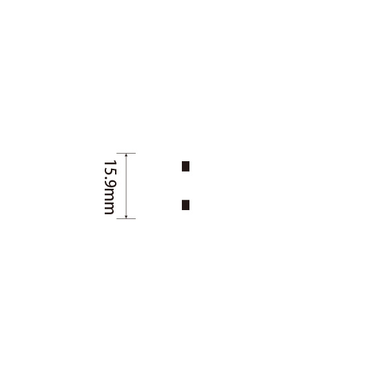 Padプラス 差替式ゴム印単品(高さ15.9×横幅5mm)記号「:」
