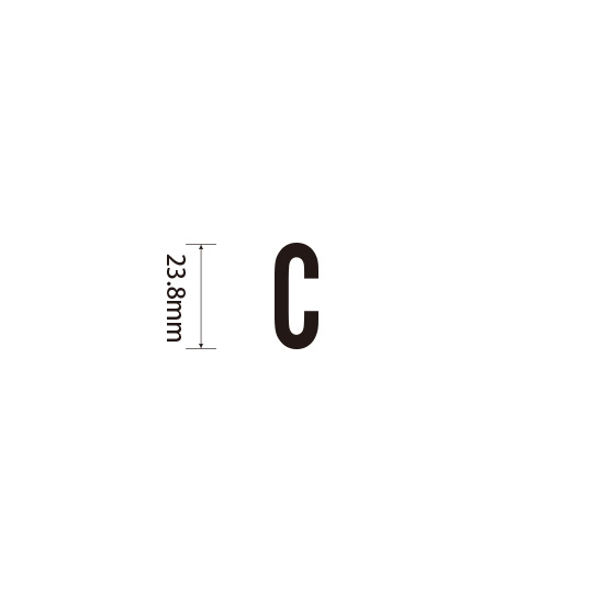 Padプラス 差替式ゴム印単品(高さ23.8×横幅10.8mm)文字「C」