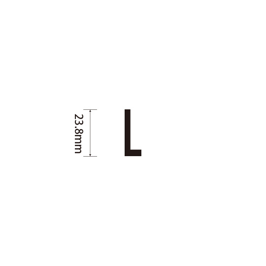 Padプラス 差替式ゴム印単品(高さ23.8×横幅9.6mm)文字「L」