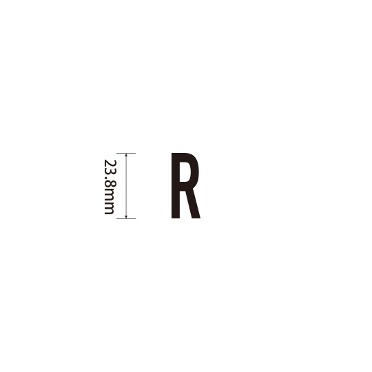 Padプラス 差替式ゴム印単品(高さ23.8×横幅12mm)文字「R」