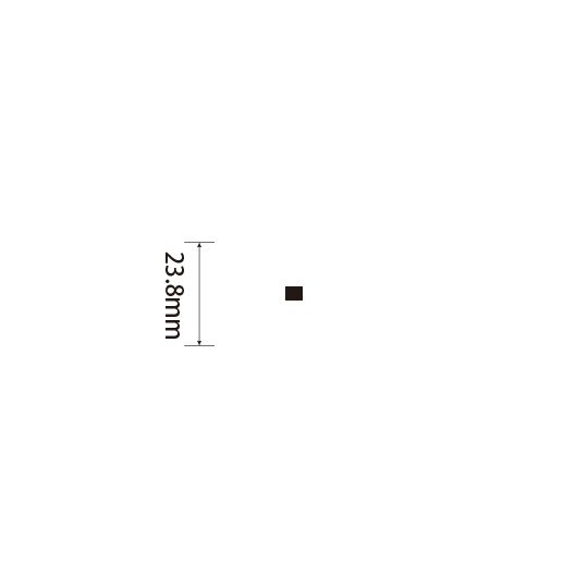 Padプラス 差替式ゴム印単品(高さ23.8×横幅7.4mm)記号「－」