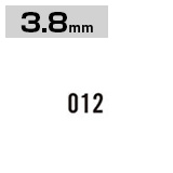差替式ゴム印 数字セット 3.8mm 