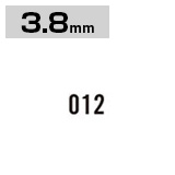 差替式ゴム印 数字セット 3.8mm