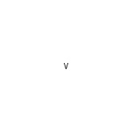 差替式ゴム印単品 高さ1.6mm×横幅2mm 文字「V」