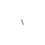 差替式ゴム印単品 高さ2.0mm×横幅1.2mm 記号「\」