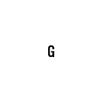 差替式ゴム印単品 高さ3.8mm×横幅2.8mm 文字「G」