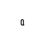 差替式ゴム印単品 高さ4.8mm×横幅3.6mm 文字「Q」