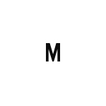 差替式ゴム印単品 高さ6.4mm×横幅6mm 文字「M」