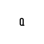 差替式ゴム印単品 高さ6.4mm×横幅5mm 文字「Q」
