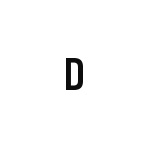 差替式ゴム印単品 高さ8.0mm×横幅5.4mm 文字「D」