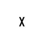 差替式ゴム印単品 高さ8.0mm×横幅6mm 文字「X」