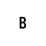 差替式ゴム印単品 高さ9.6mm×横幅6.4mm 文字「B」