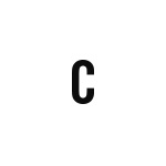 差替式ゴム印単品 高さ9.6mm×横幅6.2mm 文字「C」