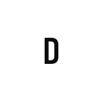 差替式ゴム印単品 高さ9.6mm×横幅6.8mm 文字「D」