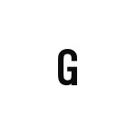 差替式ゴム印単品 高さ9.6mm×横幅6.2mm 文字「G」