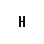 差替式ゴム印単品 高さ9.6mm×横幅6.4mm 文字「H」