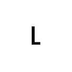 差替式ゴム印単品 高さ9.6mm×横幅5.2mm 文字「L」