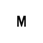 差替式ゴム印単品 高さ9.6mm×横幅8.6mm 文字「M」