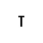 差替式ゴム印単品 高さ9.6mm×横幅6mm 文字「T」
